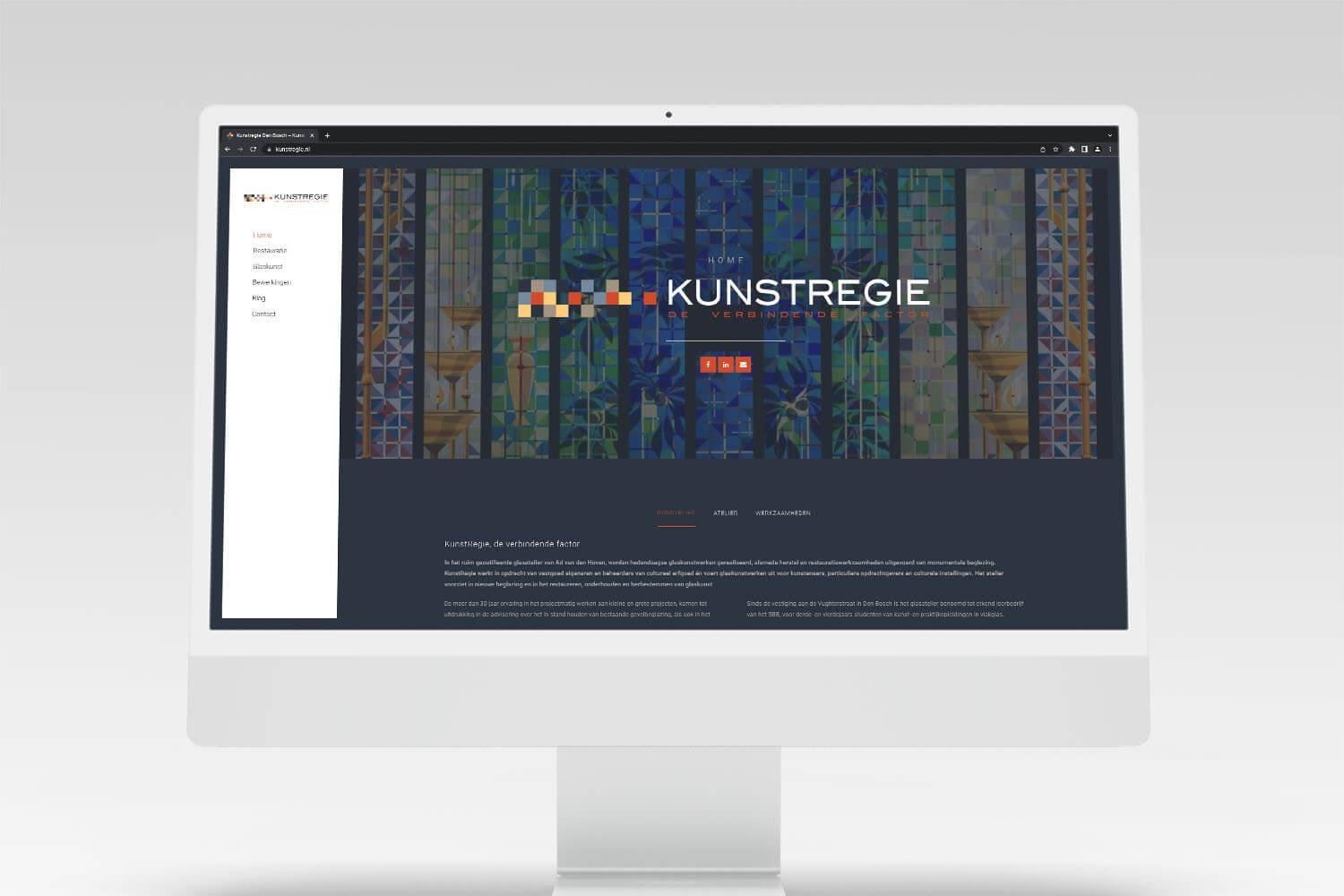 Homepage Kunstregie.nl (MAC)